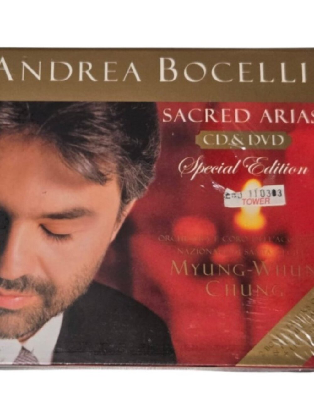 Andrea Bocelli Sacred Arias Special Edition  Tower Records CD & DVD New Sealed